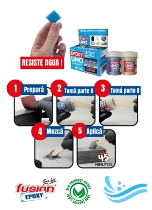 Pegamento Adhesivo Especial Fusion Epoxy Uno Marine 100g - Imagen 8
