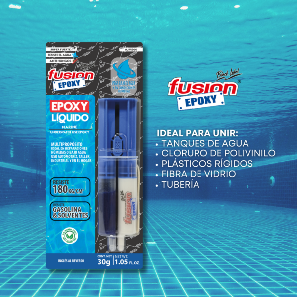 Epoxy Liq. Jeringa Marine Blue Kit X 30 Gr Ic04 013018 H - Imagen 5