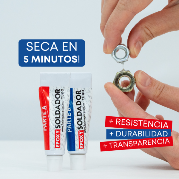 Epoxy Tubo Liq. Soldador Tte. 5 Min X 16 Gr Ic04 013018 H - Imagen 4
