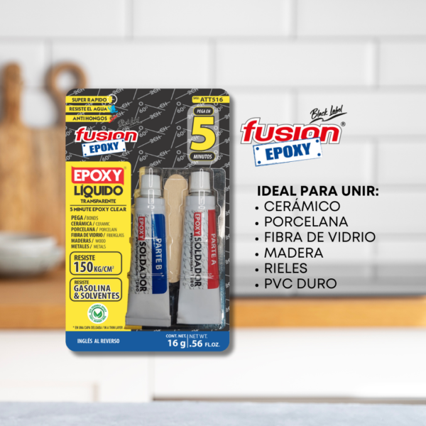 Epoxy Tubo Liq. Soldador Tte. 5 Min X 16 Gr Ic04 013018 H - Imagen 5